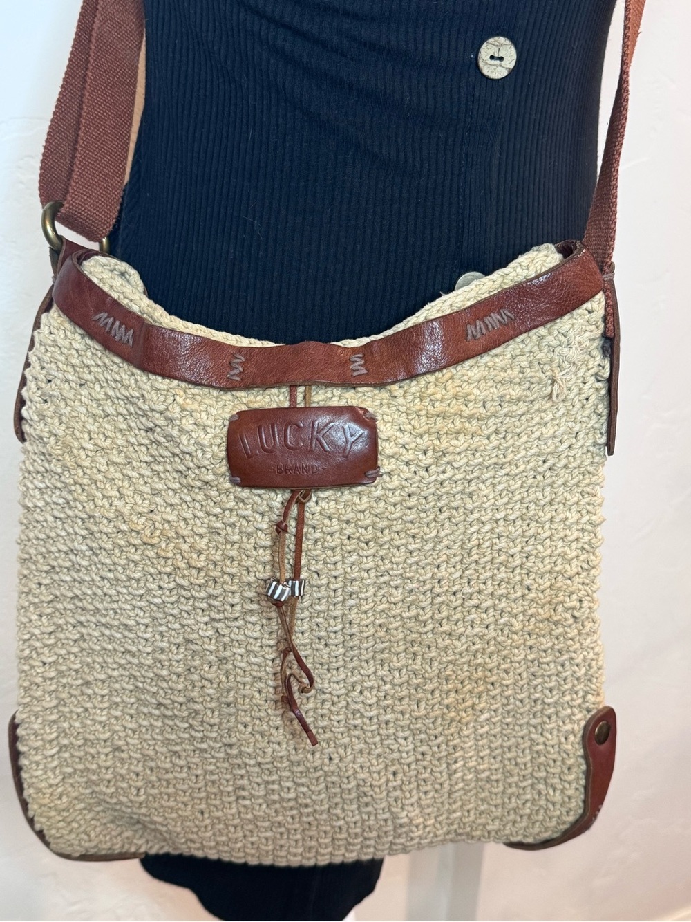 Lucky Brand Crochet Crossbody Bag | Boho Festival Coastal